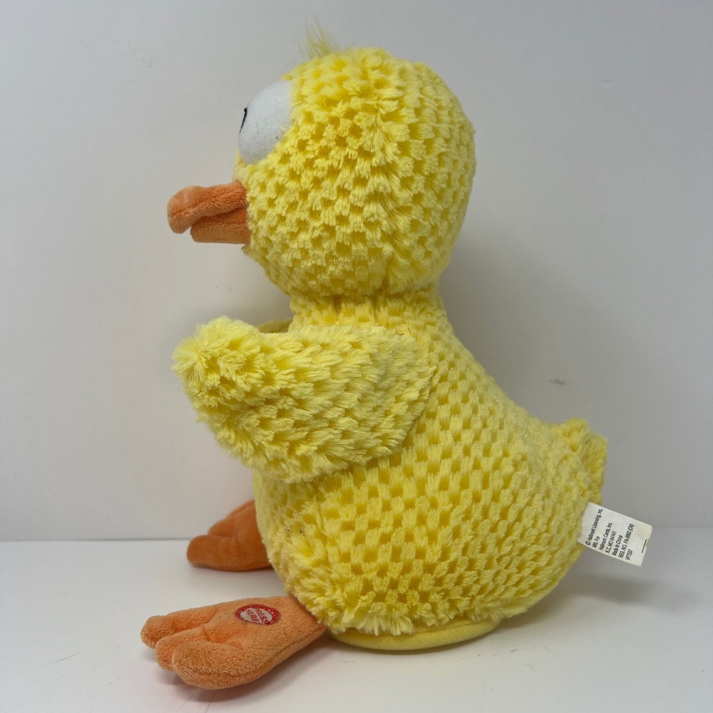 Hallmark Musical Duck Plush Yellow Waffle Texture Sound Button Easter Duckling - Picture 11 of 14